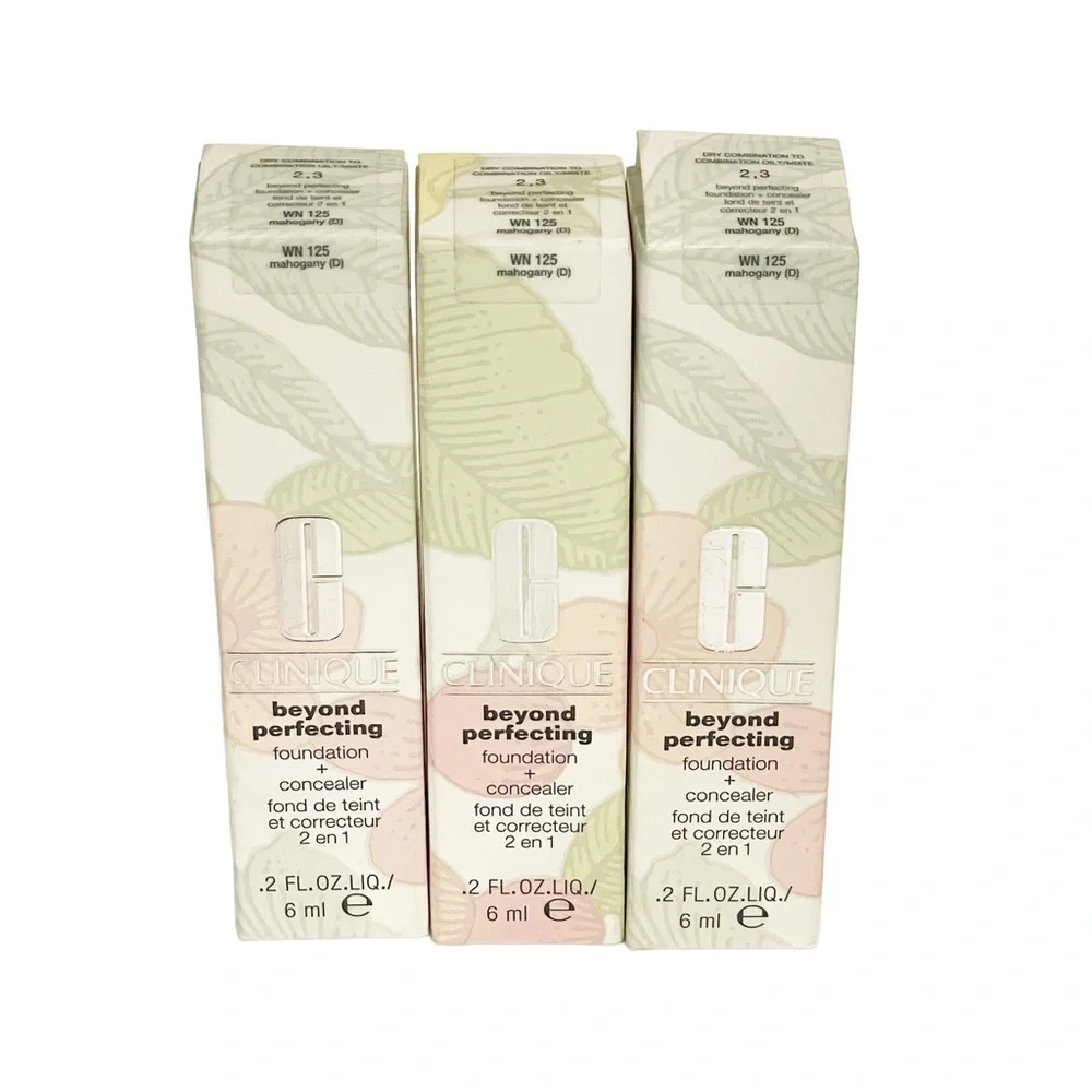 Clinique Beyond Perfecting Foundation‎ + Concealer Lot .2oz Shade Mahogany